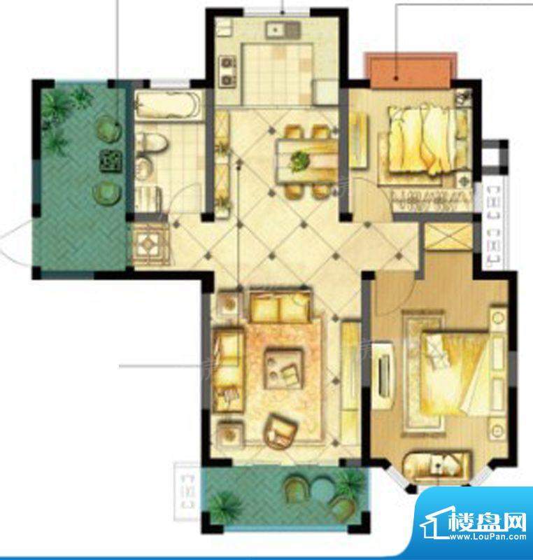 诚河新旅城5期8#楼G面积:95.00平米