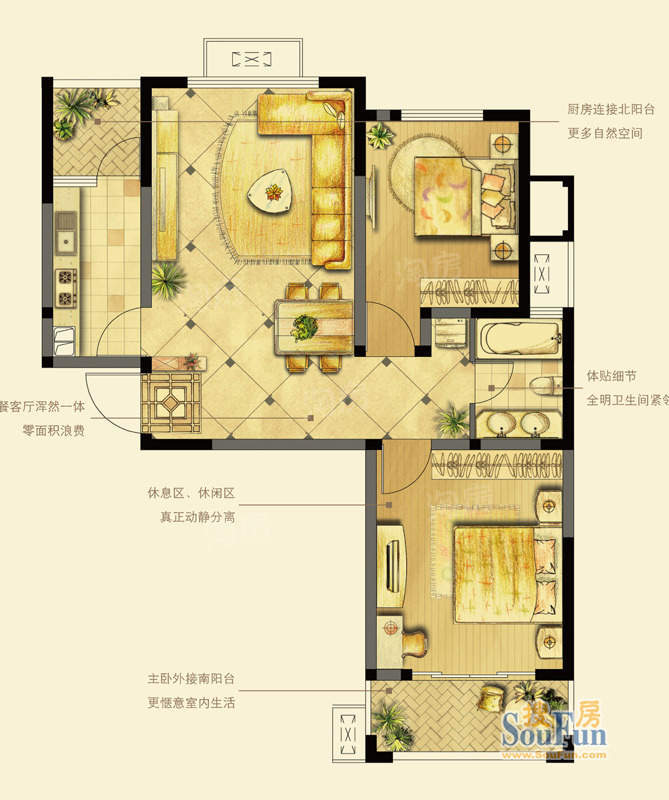 诚河新旅城三期6#G4面积:87.00平米