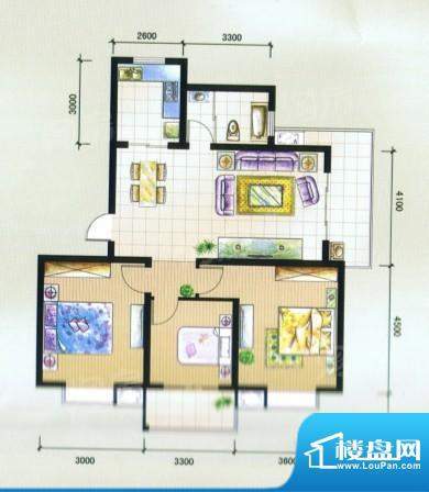 香阁里拉花园G2户型面积:116.12m平米