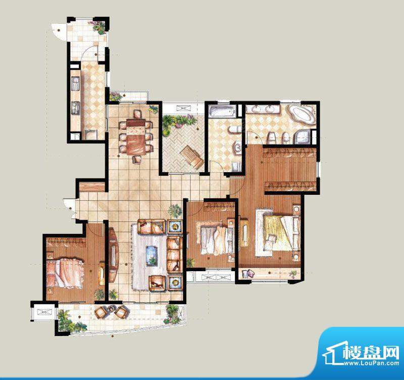 建屋海德公园二期18面积:184.00平米