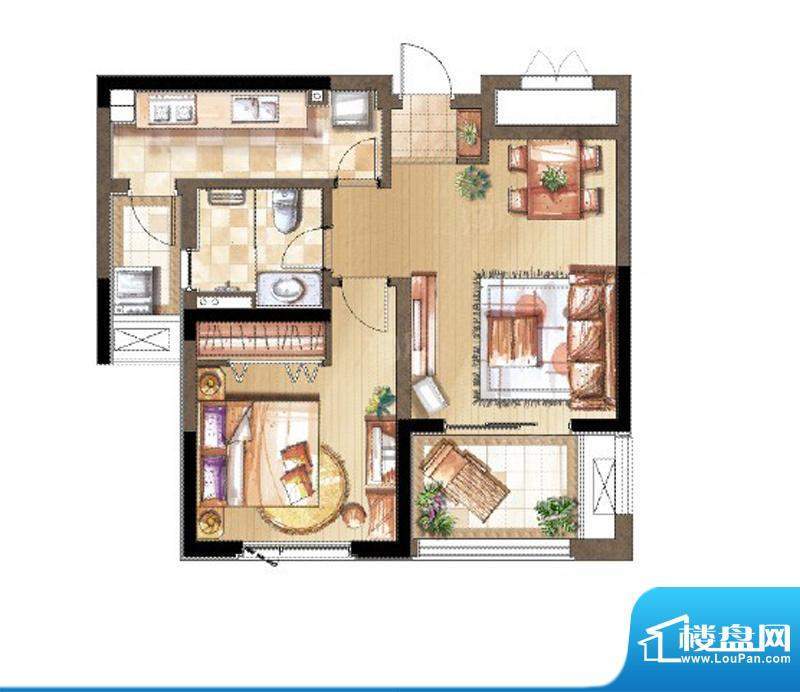 建屋海德公园3#标准面积:65.00平米