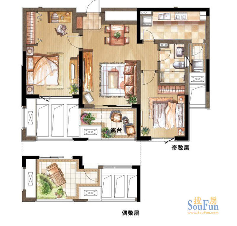 建屋海德公园1-2#、面积:90.00平米