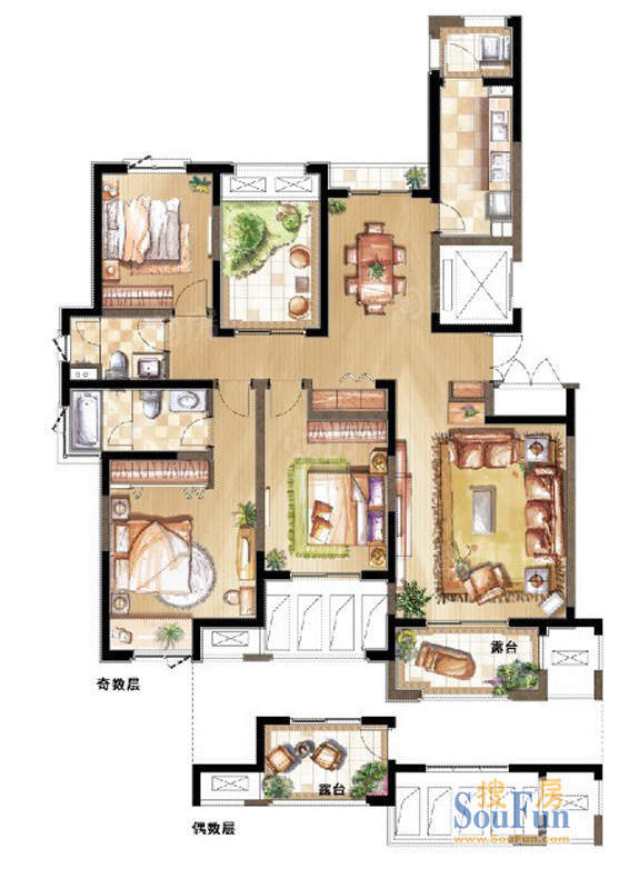 建屋海德公园8、9#标面积:144.00平米