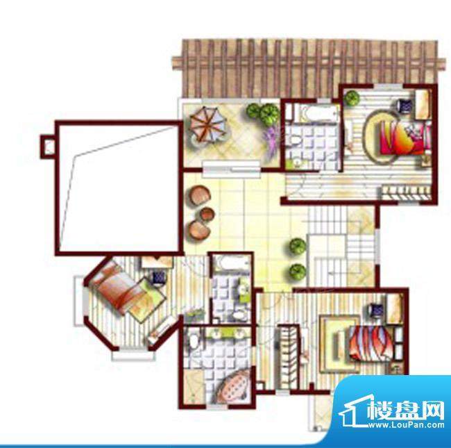 堤亚纳昱墅E2户型二面积:290.00平米
