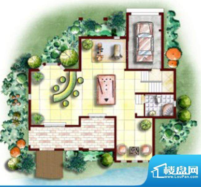 堤亚纳昱墅B2户型地面积:251.00平米