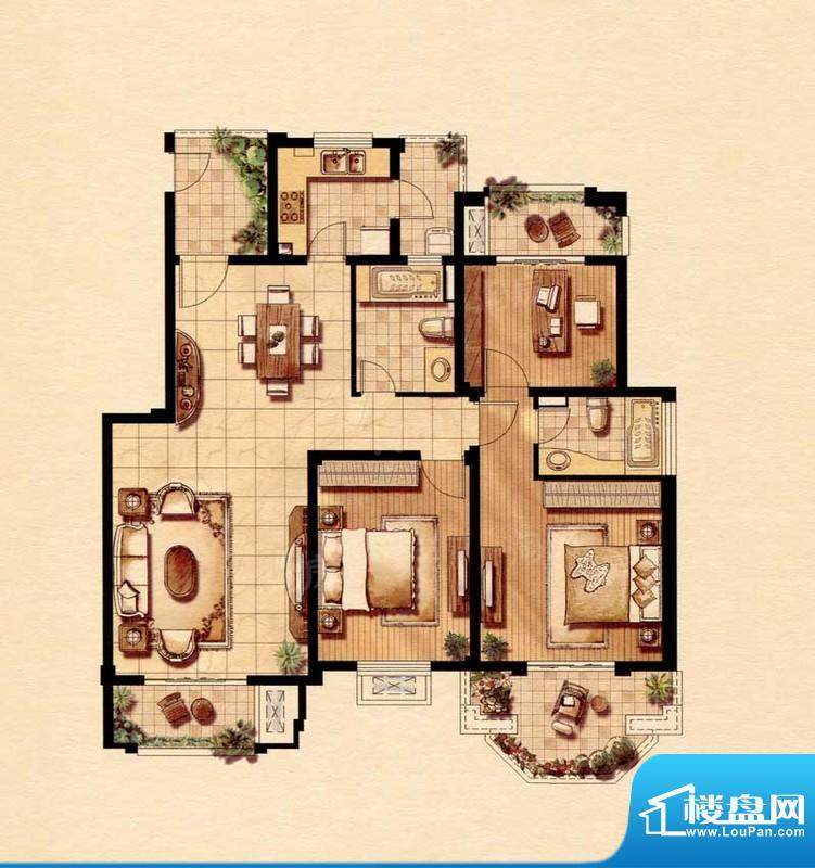 风景城邦英格兰领域面积:127.12m平米