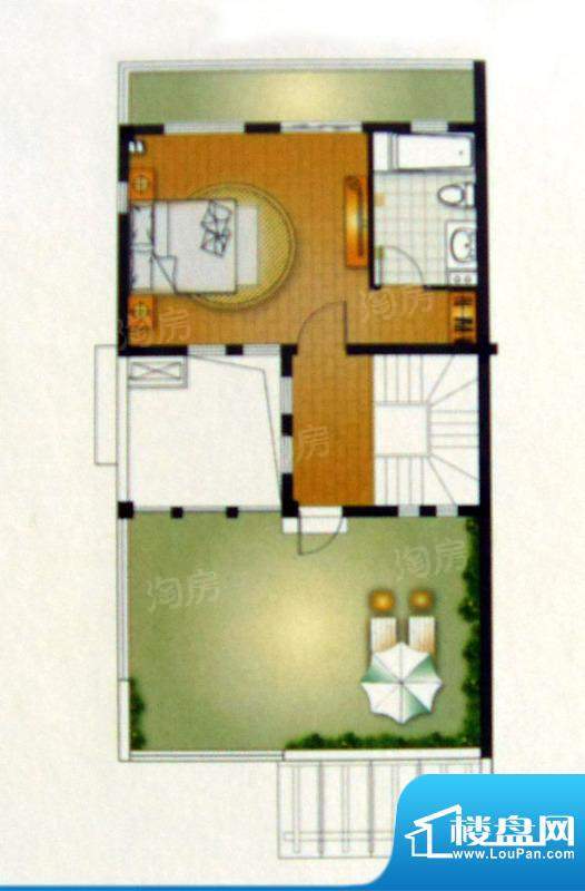 科苑华庭二期高层B户面积:38.69m平米