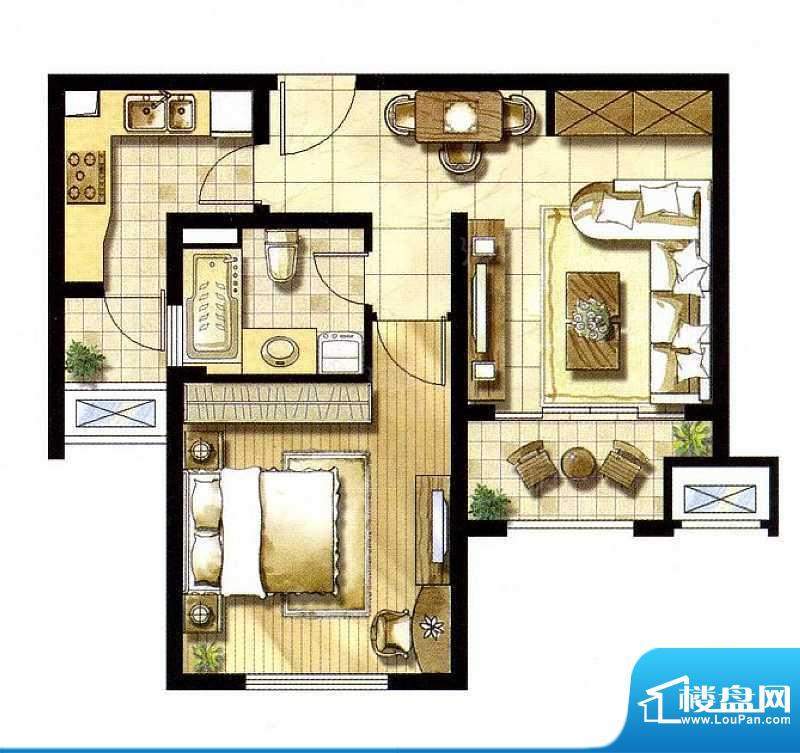 风景城邦·英伦王子面积:63.47m平米
