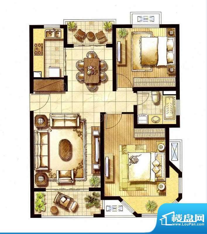 风景城邦·英伦王子面积:99.65m平米