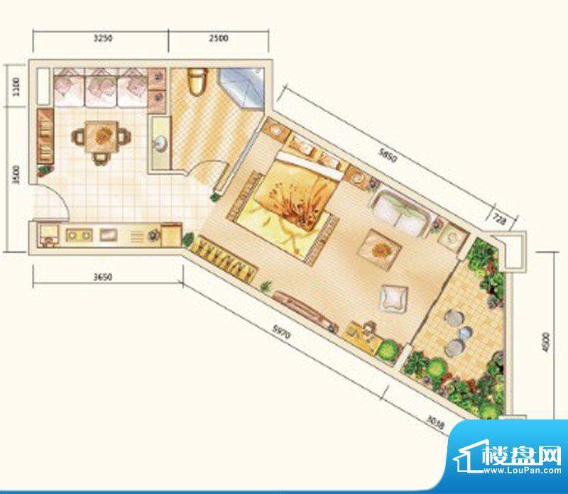 盛泰金海·汤泉首岭面积:71.70m平米