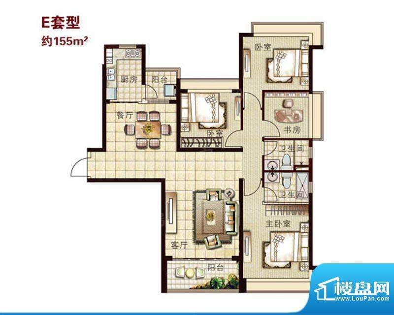 恒大名都E户型面积:0.00平米