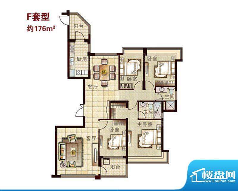 恒大名都F户型面积:0.00平米