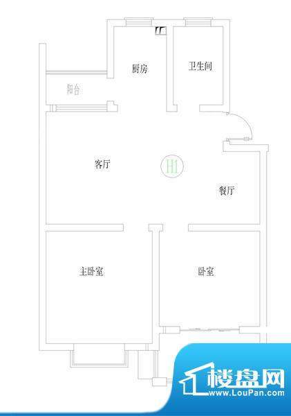 东方凯旋城-户型H1面积:0.00平米