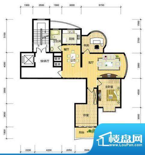 恒盛都市豪庭三期c-面积:124.00m平米