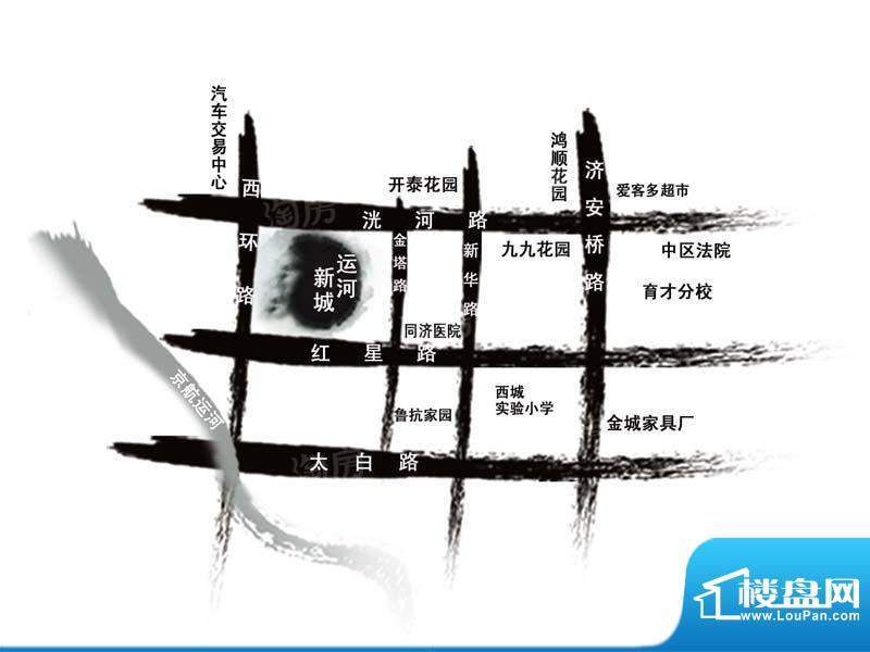运河新城配套图