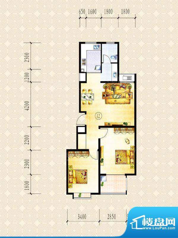 山水圣城一期小高层面积:93.18平米