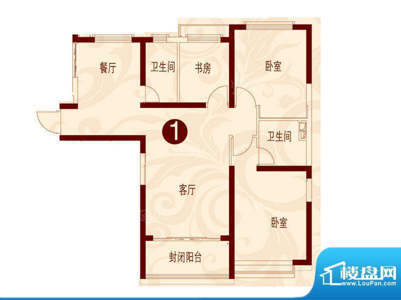 恒大名都21#2单元1户面积:144.77平米