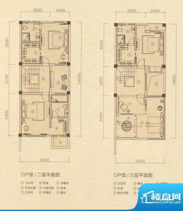 宝地御园D户型二层三面积:0.00平米