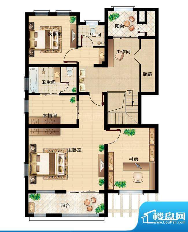 青建橄榄树叠加别墅面积:307.00平米