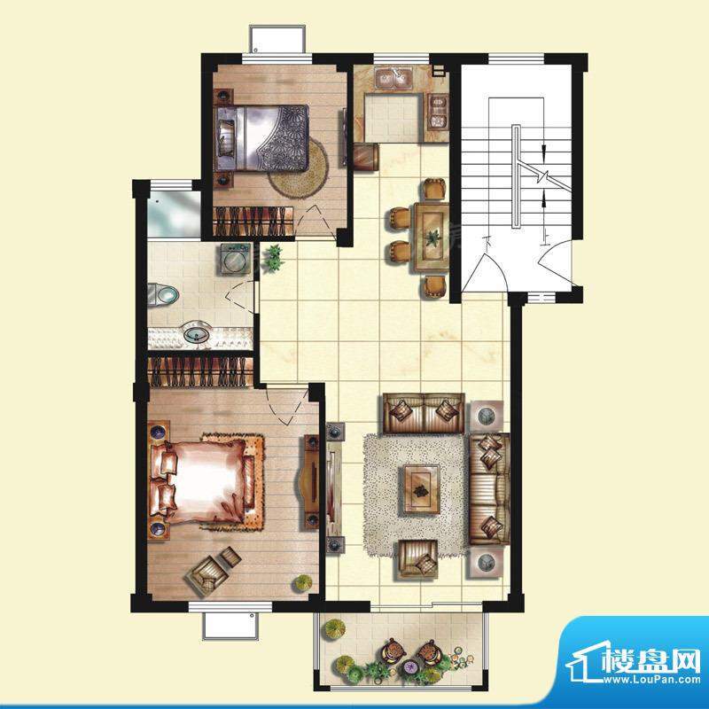 京华茗苑38#多层中间面积:98.00平米