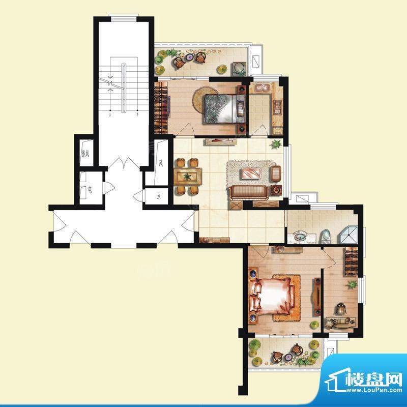 京华茗苑小高层39#朝面积:93.00平米