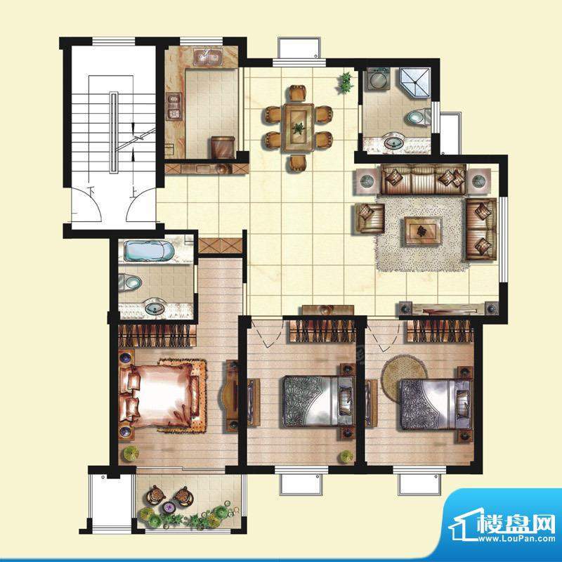 京华茗苑36#多层标准面积:127.00平米