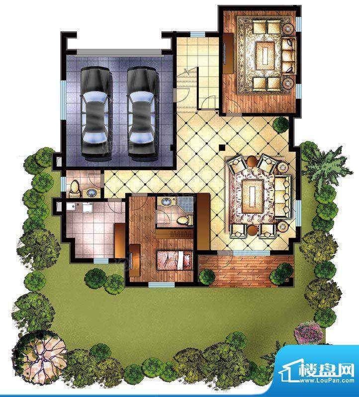 首创·澜茵山D户型地下一层 1室