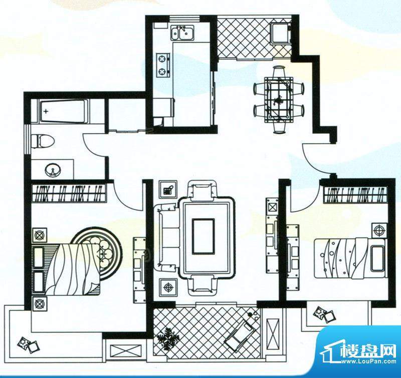 明城海湾新苑2室2厅1卫