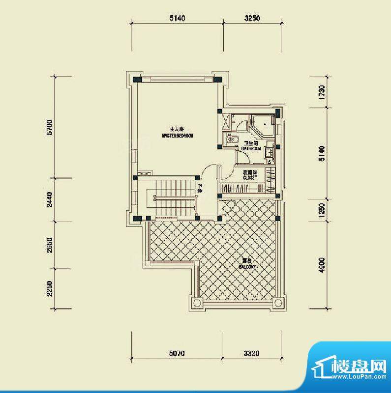 四季雅苑别墅A1户型三层平面图面积:246.00平米
