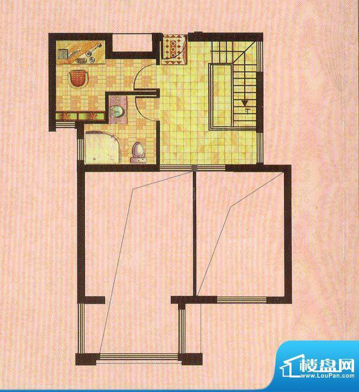 金山福地二期A3套内二层 2室2厅面积:116.00平米