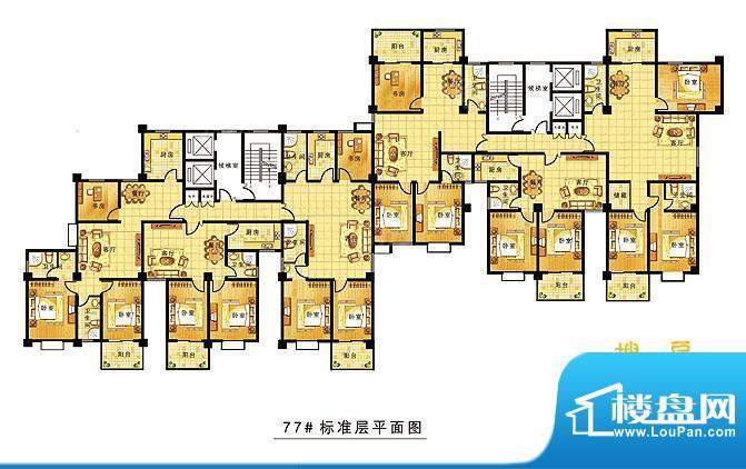 奥运城D18 77#标准层平面图