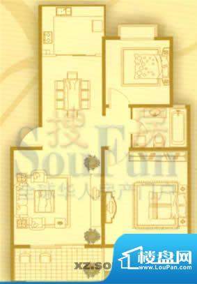 汉府雅园户型图 2室2厅1卫1厨面积:101.00平米