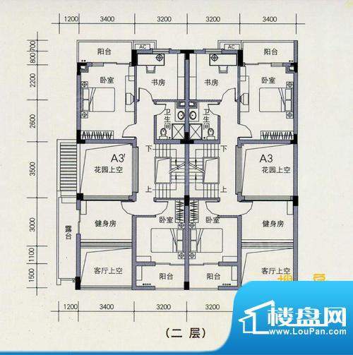 江山名洲一期联排别面积:251.00m平米