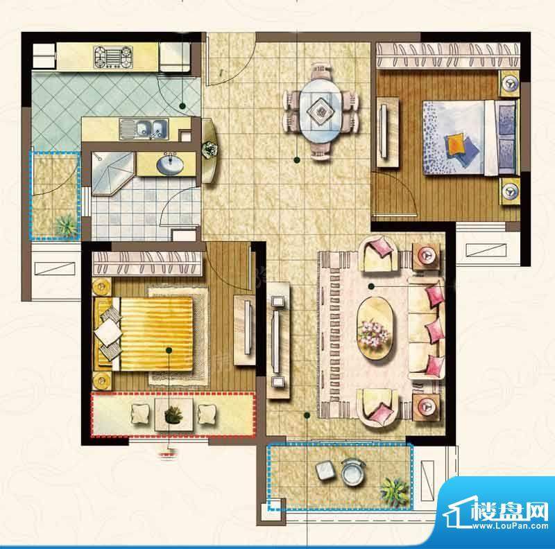 莱蒙城2室2厅1卫