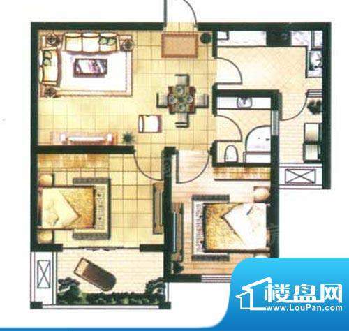城置御水华庭户型图蓝宝街区B2面积:73.00平米