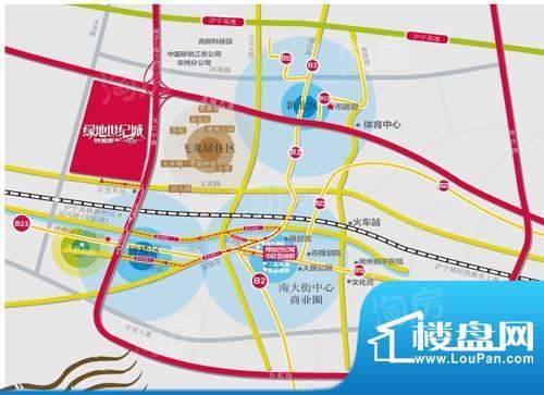绿地世纪城配套图
