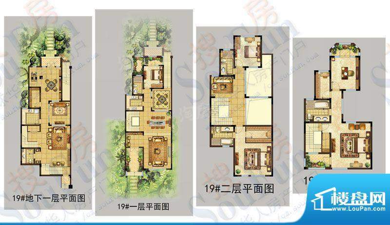 美林湖户型图中间户-南入户19#
