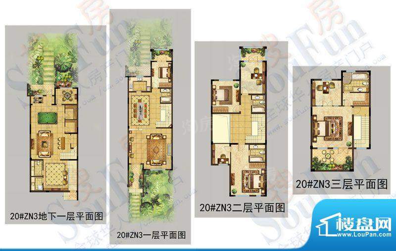 美林湖户型图中间户-南入户20#