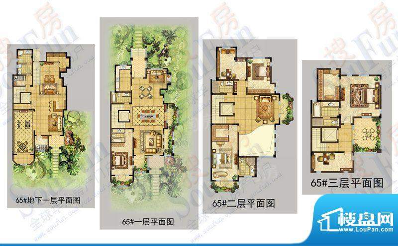 美林湖户型图特小双拼65# TXSB