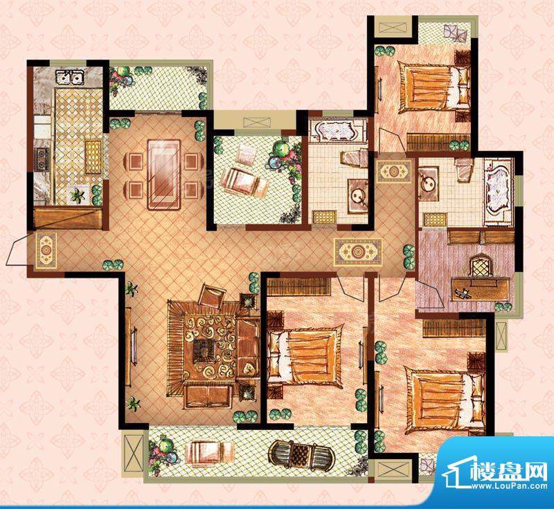 天隽峰户型图天玺17#楼A户型 3面积:181.00平米