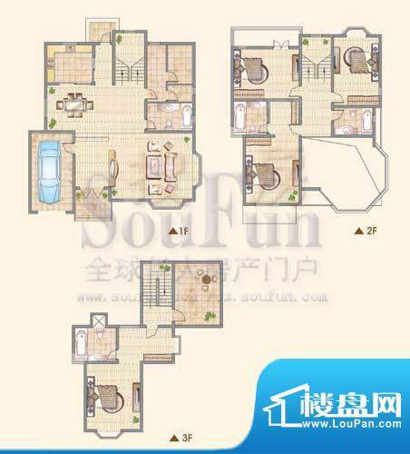 龙城福第户型图C 4室2厅4卫1厨面积:316.00平米