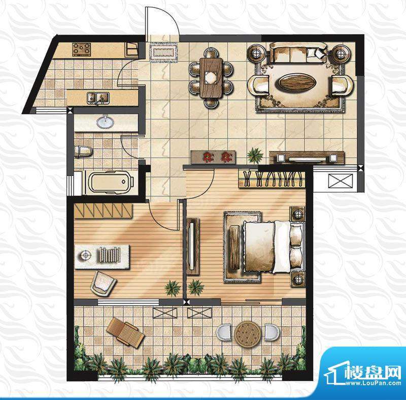 凤凰名城户型图29号楼乙02户型面积:82.86平米