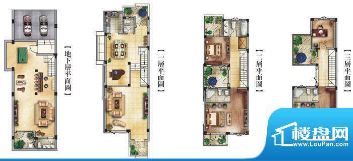 水韵江南户型图B1-2 户型图 5室面积:305.00平米