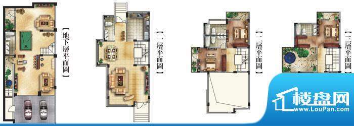 水韵江南户型图T2-2 4室4厅6卫面积:363.00平米