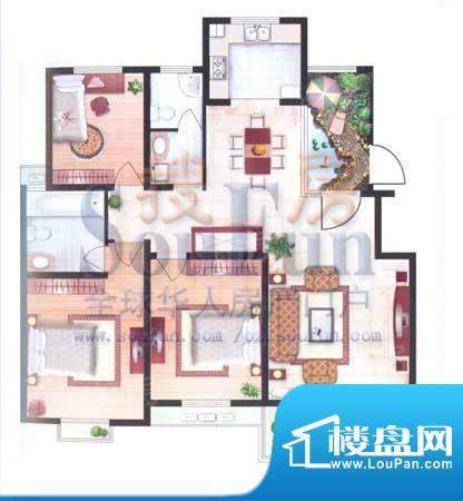 枫逸人家户型图二期 3室2厅2卫面积:136.20平米