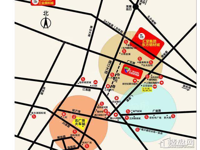 汇坚国际五金机电城配套图