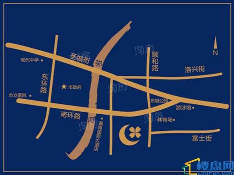 德润绿城百合园位置图