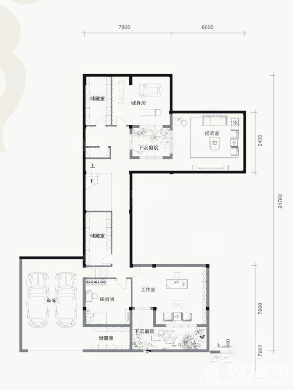 A户型半地下层
