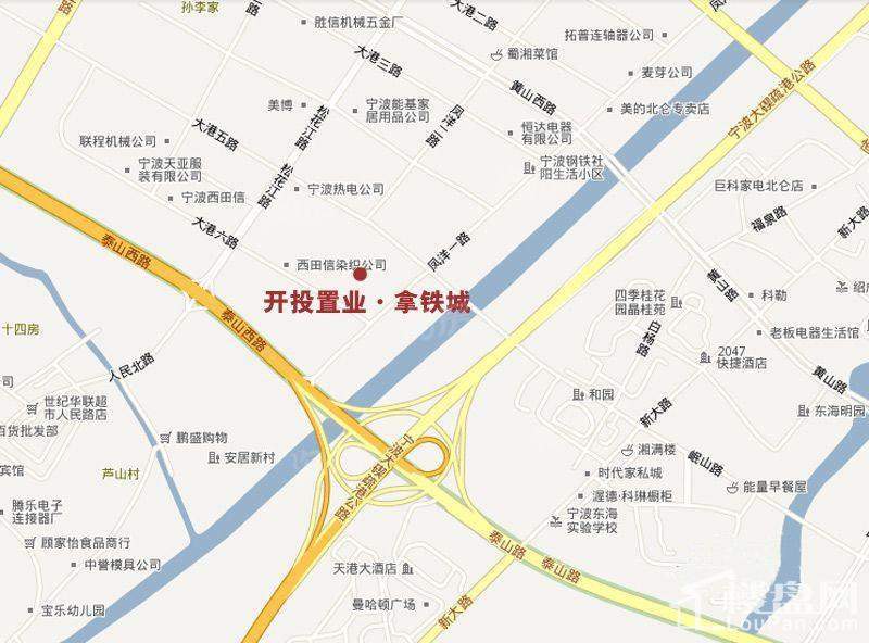 开投置业拿铁城项目位置图