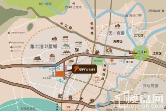 万科金色城市二期位置图